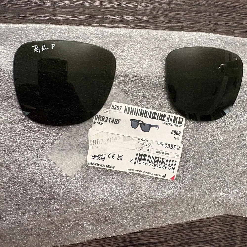 Ray-Ban Original Wayfarer RB2140F 54mm Polarized G-15 Green Replacement Lenses